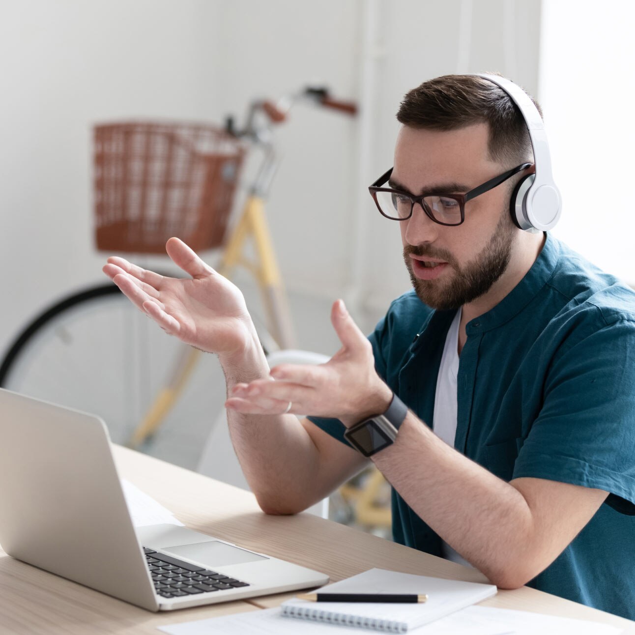 Un usuario tiene una reunión interactiva de Webex